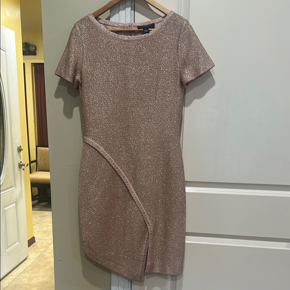 St. John Shimmering Pink Mini Dress super classy and elegant. Fully lined.